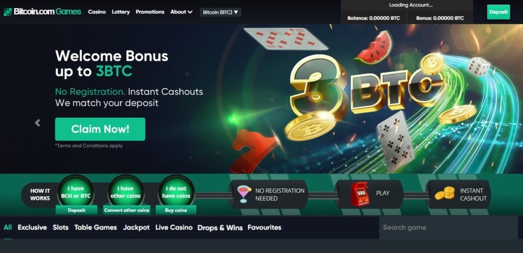 Обзор онлайн казино Bitcoin Games Casino
