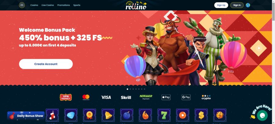 Обзор онлайн казино Rollino Casino