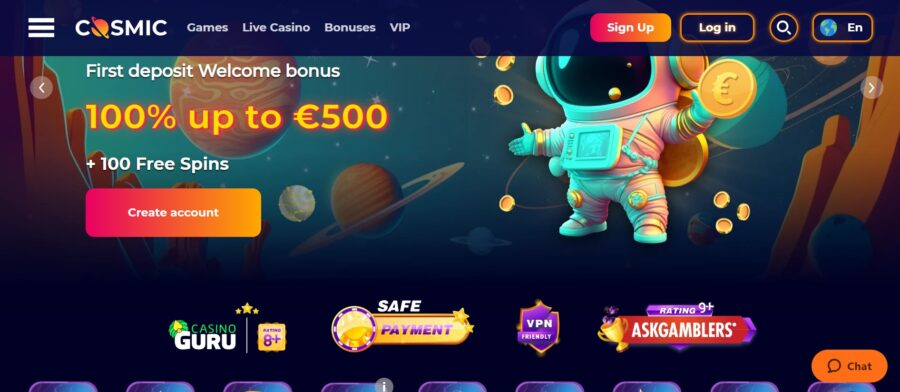 Обзор онлайн казино Cosmicslot